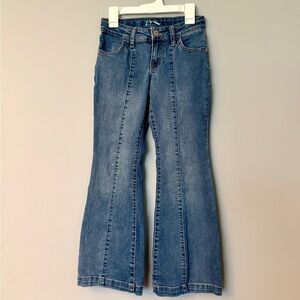 Art Class Girls’ Front Seam Low Rise Flare Jeans in Medium Wash Size 8 Y2K